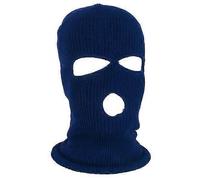 Masque Facial Hiver Tricot Chapeau 3 Trous Balaclava Chapeau Capuche Tactique Chaud Chapeau-Bleu Marine