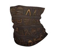 Masque facial imprimé hiéroglyphe égyptien antique bandanas cache-cou couvre-chef écharpe magique bandeau sans couture guêtre sport extérieur, blanc, taille unique