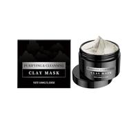 Masque facial Kaolin purifiant, dissolvant de points noirs et contrôle de l'huile pour peaux sensibles, grasses et sèches, masque facial à action profonde avec bentonite, exfoliant détox et nettoyant