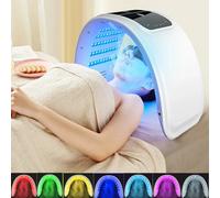 Masque Facial LED 7 couleurs, équipement PDT, SPA, dispositif de pulvérisation faciale, lumière de rajeunissement de la peau, Machines de beauté du corps pour le soins de la peau AU Plug with spray