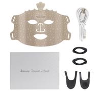 Masque facial LED avec lampe à lumière rouge, 7 couleurs de lumière LED pour le visage et la peau, appareil de soin et beau pour tous les types de peau à la maison, beauté du visage pour rajeunir les
