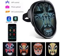 Masque facial LED Bluetooth, contrôle APP, contrôle gestuel, 115 modèles