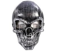 Masque facial LED Halloween Crâne Lumineux Masques à Lumière Froide Fête Danse Disco Accessoires Cadeaux Masque LED Réaliste Couverture Visage Effrayant et Creppy pour Adultes Squelette Drôle Femmes