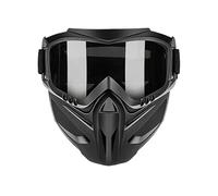 Masque Facial Moto Antibuée | avec Lunettes Amovibles Et Écran De Protection Extérieur Coupe-Vent - Couvre-Visage intégral 2 en 1 Ajustable - pour Hommes Ski Cyclisme Équitation Travail Jardinage
