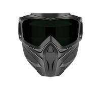 Masque Facial Moto Antibuée - Protecteur Coupe-Vent avec Lunettes Amovibles Incluses | Couvre-Visage intégral 2 en 1 Ajustable | pour Homme, Ski, Soudure, extérieur, Cyclisme, Travail,