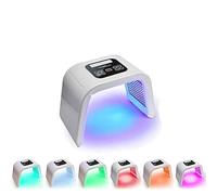 Masque facial photon LED 7 couleurs, masque professionnel de soin de la peau avec technologie de luminothérapie, appareil de beauté pour les soins quotidiens de la peau, masque LED pliable pour la