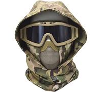 Masque Facial Résistant Au Vent Cagoule Masque Demi-Visage en Maille De Pistolet A Air Et Lunettes Tactiques, pour Halloween Et Jeu De Rôle De Paintball avec Pistolet A Air