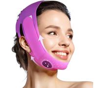 Masque facial, sangle réductrice à double menton, exercice de mâchoire en silicone souple avec trous d'oreille, réglable de 58,4 à 71,1 cm, doublure anthracite pour homme et femme