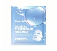 Masque facial SlowSunday au collagène & à l'acide hyaluronique, hydratation profonde, améliore l'élasticité, lisse la peau, masque facial en gel de Corée, soins de la peau, Y2K, idéal pour les fêtes, 