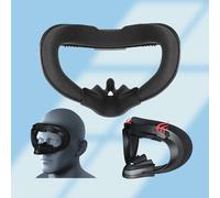 Masque facial souple et respirant de remplacement pour Oculus Quest 2, support d'interface faciale, tampon en mousse 3 en 1 pour Quest 2 Black