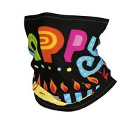 Masque facial style bandeau, bandeau de sport à motif « Happy Birthday Big Cake », adapté pour les voyages, le ski et le cyclisme.