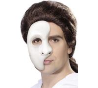 Masque Fantôme Masque Fantôme blanc bal masqué demi-masque blanc carnaval