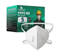 Masque FFP2 avec Valve - 5 pièces - Masque FFP 2 Expiratoire Protection Haute Filtration - Emballé Individuellement - Protection Poussières et Particules - CE EN 149:2001+A1:2009