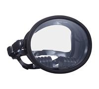 Masque Fish Eyes Plongée Apnée Snorkeling Panoramique Anti Buée Étanche Confortable En Silicone Et Verre Trempé Taille 15.5x13cm (Noire)