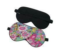 Masque for les yeux de sommeil en soie Pure, motif Floral, bandeau doux for les yeux, aide à la relaxation, réglable, multicolore(NO.5)