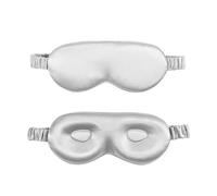 Masque for les yeux stéréoscopique 3D en soie véritable, ombrage de mûrier, bande élastique sans pression for, sommeil, voyage Pour Dormir, Les Siestes(Sliver)