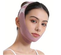 Masque gainant - Ceinture de levage en V Line pour contour de la mâchoire - Sangle réductrice double menton réutilisable - Solution amincissante pour le visage à domicile