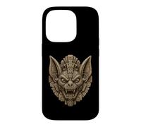 Masque Gardien de Chauve-Souris Maya Antique Pierre Relique Temple Art Coque pour iPhone 14 Pro