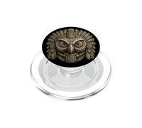 Masque Gardien Hibou Maya Pierre Antique Art Relique PopSockets PopGrip pour MagSafe