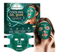 Masque Gel Froid Visage Vert, Compresse Chaude Et Froide Réutilisable
