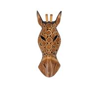 Masque Girafe en Bois 30cm - Decoration Exotique