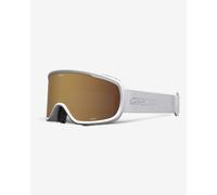 Masque Giro Moxie Stacked blanc avec lentille Ambre Or