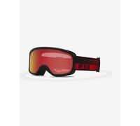 Masque Giro Roam noir avec verre à effet miroir Amber Scarlet/Yellow