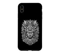 Masque Guerrier aztèque Tête de Mort à Plumes Jaguar Temple Relic Art Coque pour iPhone XS Max