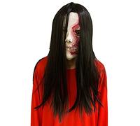 Masque Halloween Adulte Masque Horreur en Latex avec Perruque Costume Accessoire Zombie Sorcière Clown Casquette Effrayant Déguisement pour Carnaval Fête Mascarade Cosplay Bar Mask