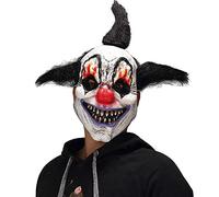 Masque Halloween Adulte Masque Horreur en Latex avec Perruque Costume Accessoire Zombie Sorcière Clown Casquette Effrayant Déguisement pour Carnaval Fête Mascarade Cosplay Bar Mask