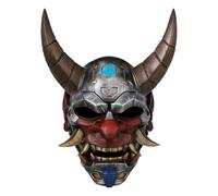 Masque Halloween Costume d'halloween en résine de Style mécanique Japonais, Fait à la Main, pour Jeux de rôle et décorations, idéal pour la décoration, Les soirées dansantes (2-Black, 34x12x10cm)