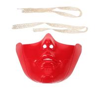 Masque Halloween Demi-masque de Bal Masqué Steampunk Mécanique pour | Plastique Rouge Léger, Confort Solide, Style Polyvalent, pour Prom, Cosplay et Fêtes Costumées