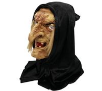 Masque Halloween Effrayant Coiffe De Sorcière Effrayante Avec Perruque En
