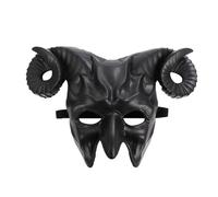 Masque Halloween Homme Effrayant 3D, Masque Homme De DéMon Demi-Visage | Masque Corne De Pour Fêtes Hommes Femmes Parc à Thème Maison Hantée Pâques Halloween Cosplay Party Décontracté