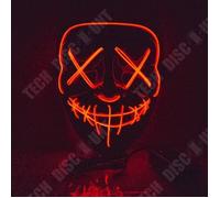 Masque Halloween - TD® - Purge Horreur - LED Lumineux - Orange - Adulte