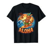 Masque hawaïen Tiki Homme Surf Hawaï Maui Aloha Surfer T-Shirt