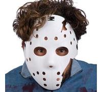 Masque hockey blanc adulte Halloween taille unique Blanc G