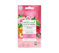 Masque hydratant et éclaircissant naturel à l'argile et aux herbes d'Eveline Cosmetics avec tonique à la rose, 8 ml