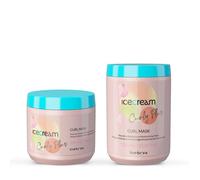 Masque hydratant - INEBRYA - ICE CREAM CURLY PLUS - 500ml - Anti-frisottis - Cheveux bouclés