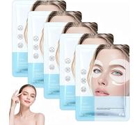 Masque hydratant pour le contour des yeux-Patchs portables contre les poches,les cernes et la fatigue - Soulage les rougeurs et hydrate - Idéal pour les noctambules et les peaux sensibles (5Pièce)