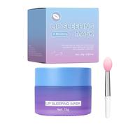 Masque Hydratant pour les Lèvres - 15g Crème Double Couleur À Effet Volume,Baume de Lèvres pour la Nuit avec Brosse en Silicone - Pour Les Femmes Et Les Hommes Gercées Maquillage Améliore La Sé