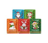 Masque Hydratant Visage, 10 PCS Masque Tissu Visage, Masque Visage Noel, Coffret Masque Visage Femme, Nourrissant et Réparateur, Hydratant en Profondeur, Cadeauidéal pour vos Proches