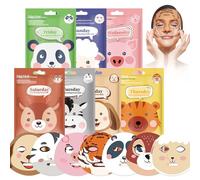 Masque Hydratant Visage, Masque Visage Femme avec Imprimé Animalier, Masque de Beauté, Soin Visage Femme, Masques Pour le Visage Convient aux Filles et aux Femmes-7 Pièces