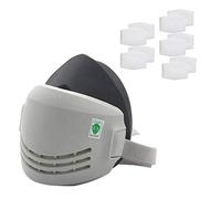 Masque Industriel de sécurité pour Masque de Protection respiratoire Anti-poussière de Peinture Chimique réutilisable (Masque Anti-poussière en Caoutchouc 1pcs + 10 filtres en Coton)