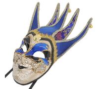 Masque Intégral de Carnaval Bleu en Ps, Léger, Confortable, Ajustable | Masque de Bal Masqué Vénitien, Motif Délicat Corde, pour Adulte, Fête, Anniversaire