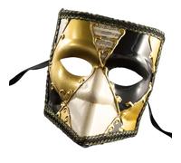 Masque intégral en dentelle pour carnaval vénitien - Style vintage - Couleur contrastée - Accessoire pour fêtes costumées