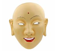 Masque intégral en GFRP pour bal masqué, cosplay, Halloween, danse, fête costumée, accessoires de masque (beige)