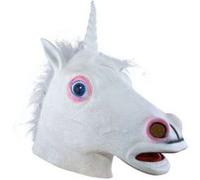 P'tit Clown Masque Adulte Latex Intégral Animal - Déguisement Parfait pour Halloween, Carnaval et autres Fêtes Costumées - Unisexe - Taille Unique (Licorne)