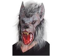 Boland 97515 Masque loup-garou Werewolf en latex avec poils, gris, Taille unique