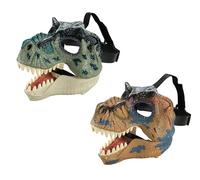 Masque interactif T-Rex pour enfants avec sons réalistes - Masque de dinosaure avec rugissement, sangle réglable, texture réaliste - Jouet éducatif pour le carnaval et le jeu imaginatif (à partir de 3